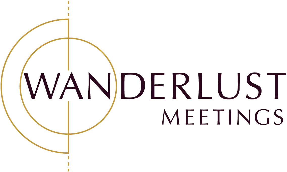 A black background with the words " vanderlust meeting ".